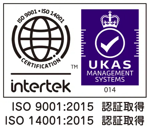 ISO 9001・ISO 14001認証ロゴ