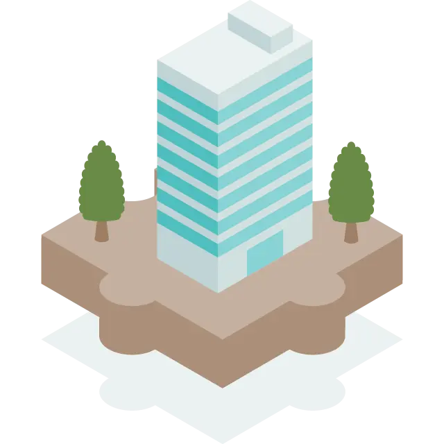 建物を建てた土地のイラスト
