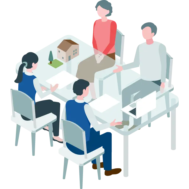 建築に関わる人々のイラスト